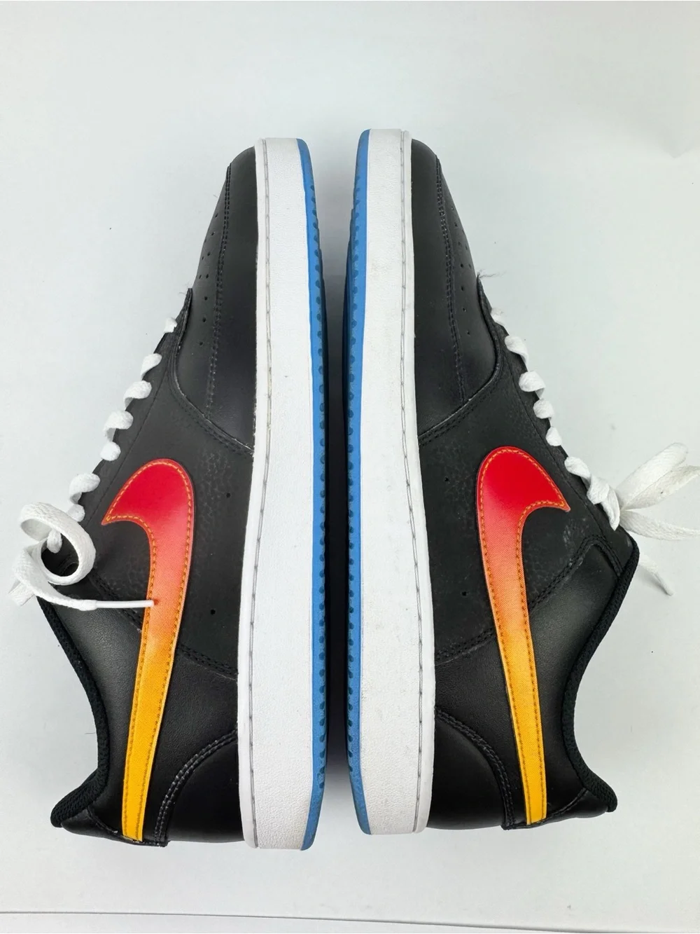 Nike Court Vision Low 'Black Gradient' sneakers Red & Yellow Gradient Swoosh